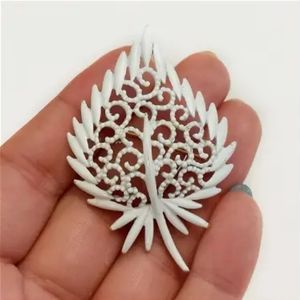 White Leaf Brooch by Monet 60s Vintage